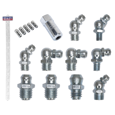Sealey GNCSET Clip Strip Deal - Grease Nipples & Connectors