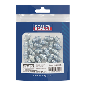 Sealey GNM20 Straight Grease Nipple 8 x 1mm - Pack of 25 - additional view 2