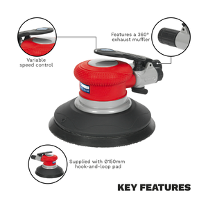 Sealey GSA04 Generation Air Palm Random Orbital Sander 150mm - additional view 4