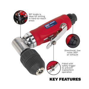 Sealey GSA231 Generation Air Angle Drill with Keyless Chuck 10mm - additional view 6