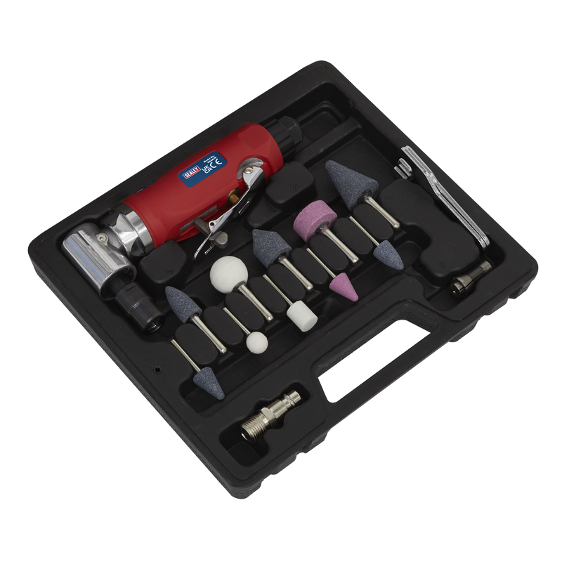 Sealey GSA675 Generation 90° Angle Air Die Grinder Kit 15pc - additional view 2