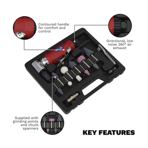 Sealey GSA675 Generation 90° Angle Air Die Grinder Kit 15pc - additional view 6