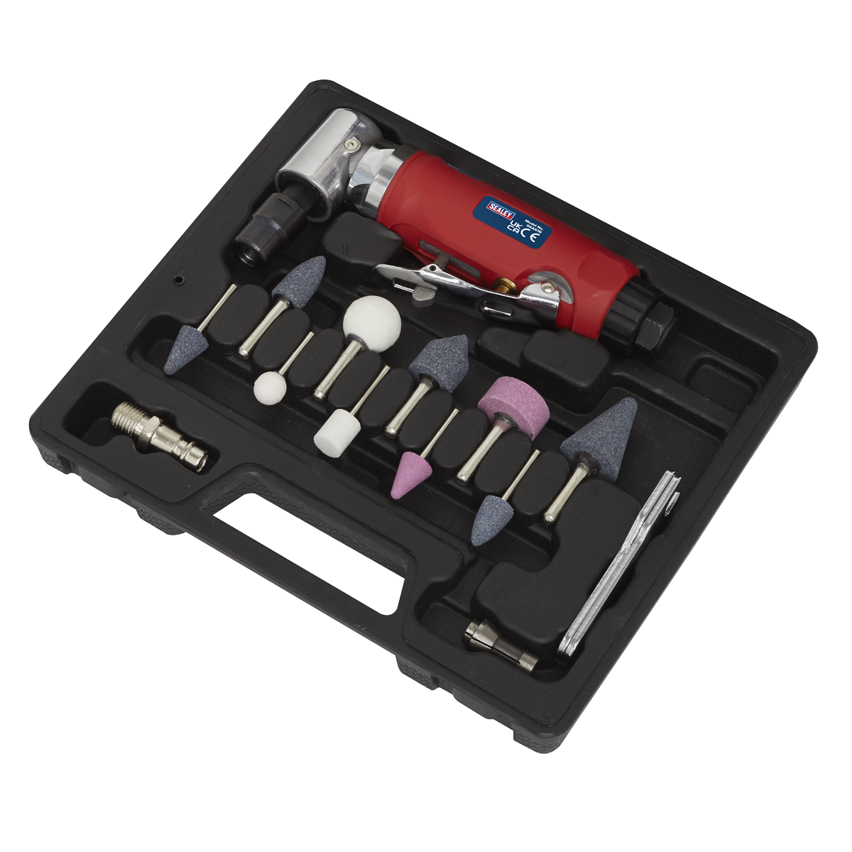 Sealey GSA675 Generation 90° Angle Air Die Grinder Kit 15pc - additional view 3