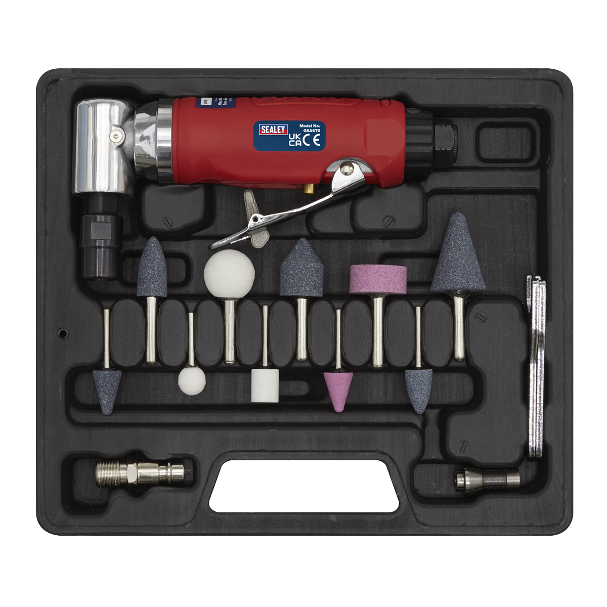 Sealey GSA675 Generation 90° Angle Air Die Grinder Kit 15pc - additional view 5