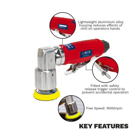 Sealey GSA70 Generation Air Orbital Sander 50mm - additional view 2
