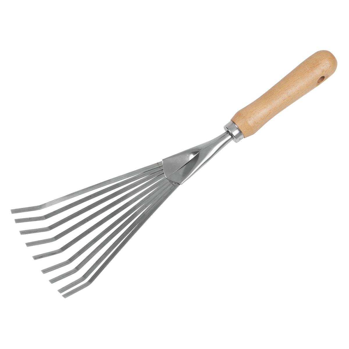 Sealey GTWH001 Premier Leaf Hand Rake with Ash Handle & Stainless Steel Tines