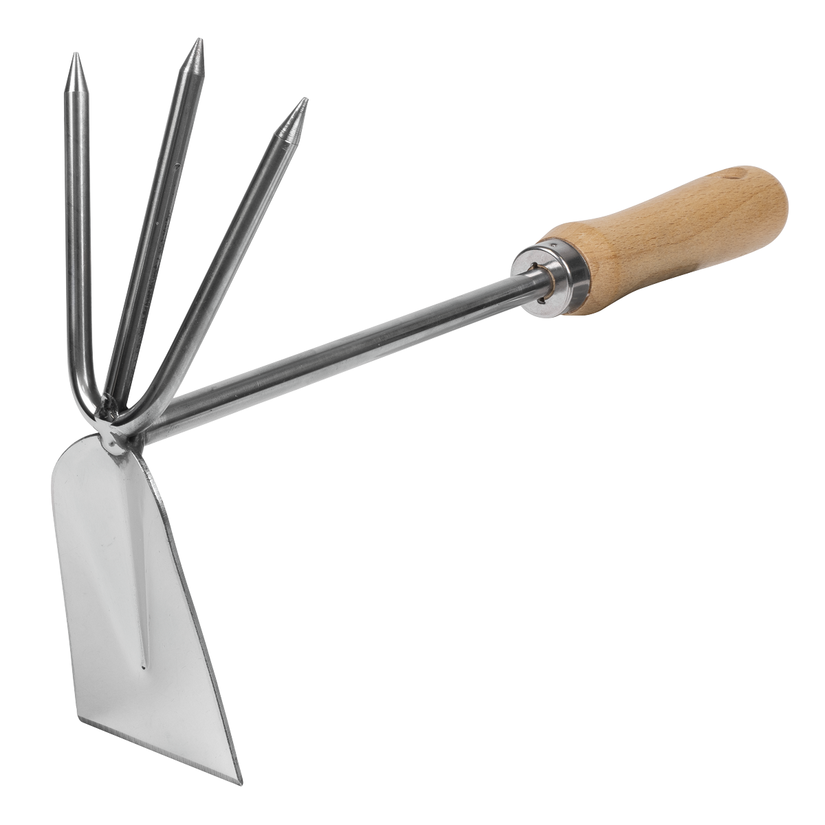 Sealey GTWH002 Premier 2-in-1 Hoe and Cultivator with Ash Handle & Stainless Steel Tines/Blade