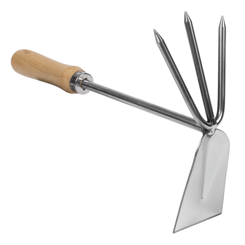 Sealey GTWH002 Premier 2-in-1 Hoe and Cultivator with Ash Handle & Stainless Steel Tines/Blade - additional view 2