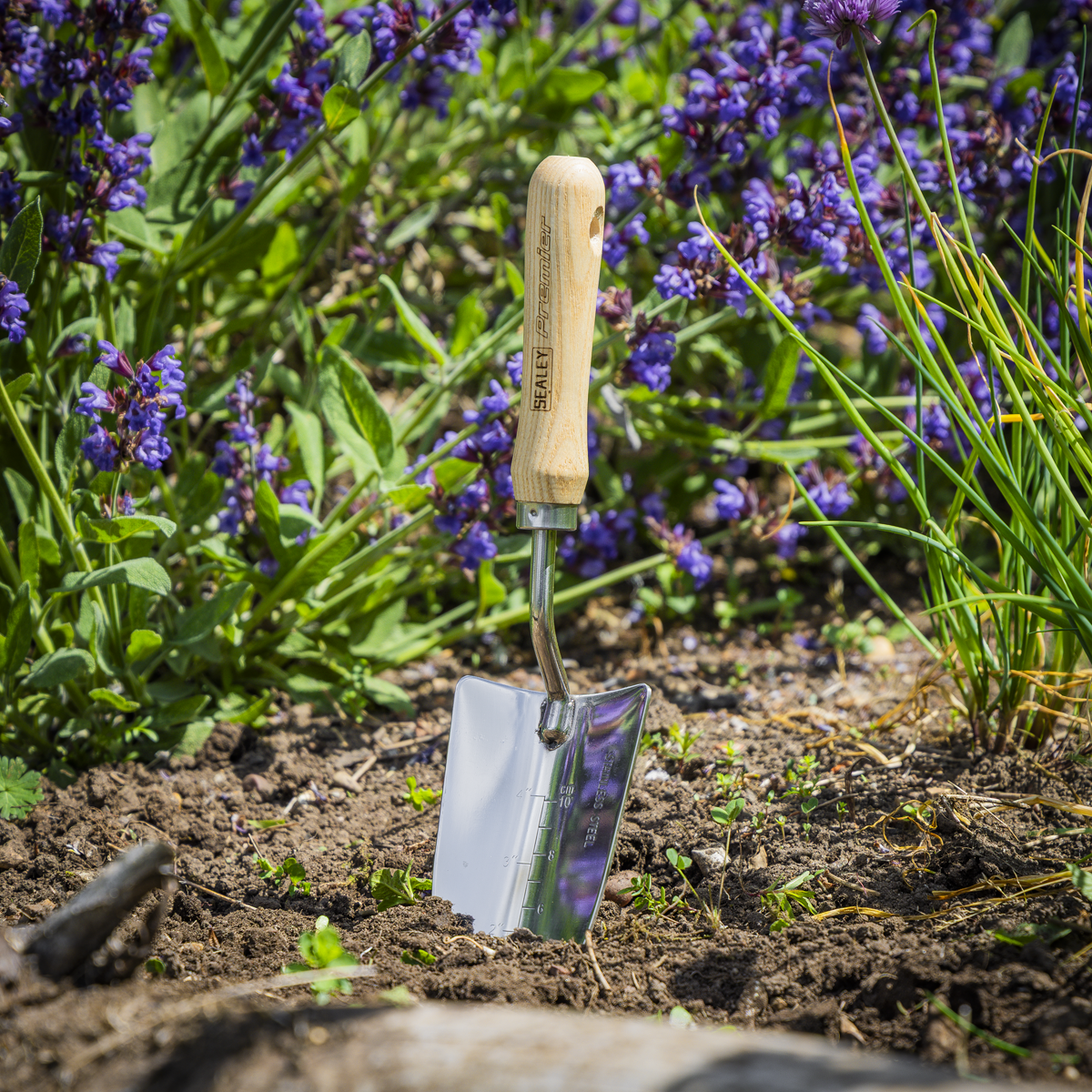 Sealey GTWH003 Premier Hand Trowel Hand Trowel with Ash Handle & Stainless Steel Blade - additional view 6