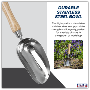 Sealey GTWH006 Premier Garden Scoop with Ash Handle & Stainless Steel Head - additional view 6