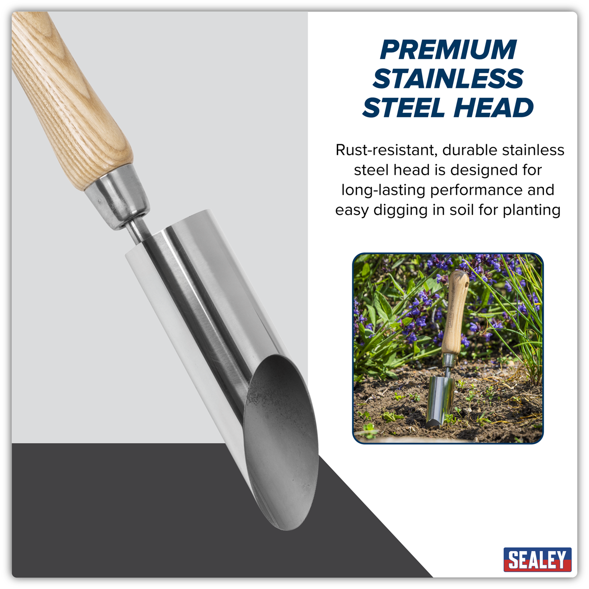 Sealey GTWH008 Premier Planter with Ash Handle & Stainless Steel Head - additional view 3