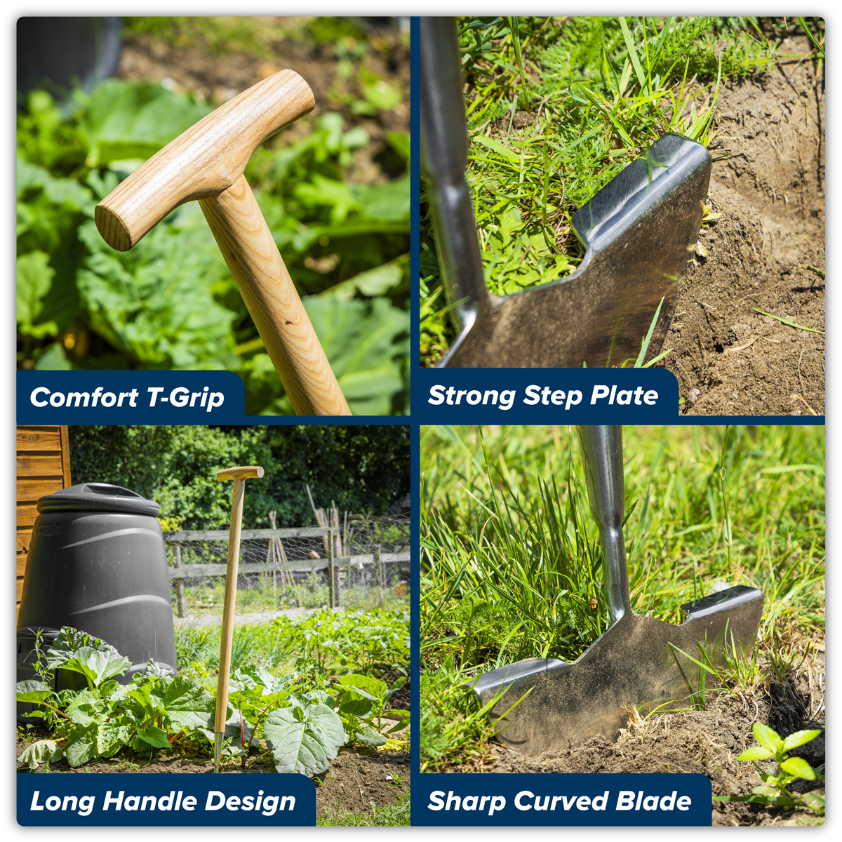 Sealey GTWH014 Premier Lawn Edger with Long Ash Handle & Stainless Steel Blade - additional view 12