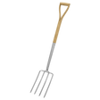 Sealey GTWH016 Premier Digging Fork with Ash Handle & Stainless Steel Tines