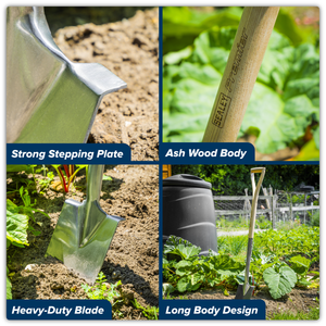 Sealey GTWH017 Premier Border Spade with Ash Y Handle & Stainless Steel Blade - additional view 10