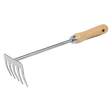 Sealey GTWH020 Premier Garden Hand Rake with Short Ash Handle & Stainless Steel Tines