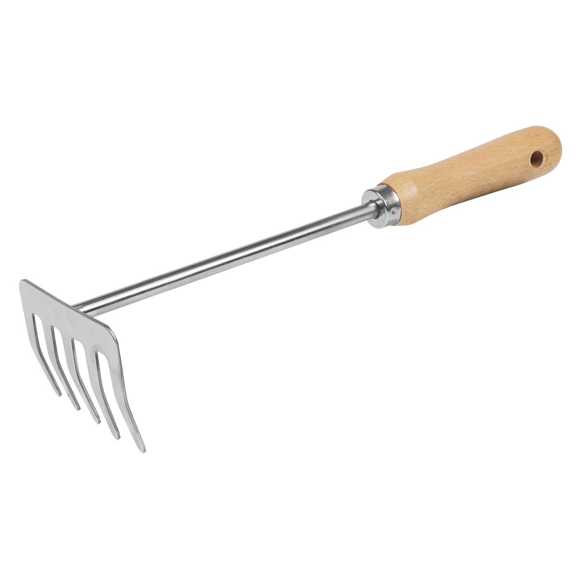 Sealey GTWH020 Premier Garden Hand Rake with Short Ash Handle & Stainless Steel Tines