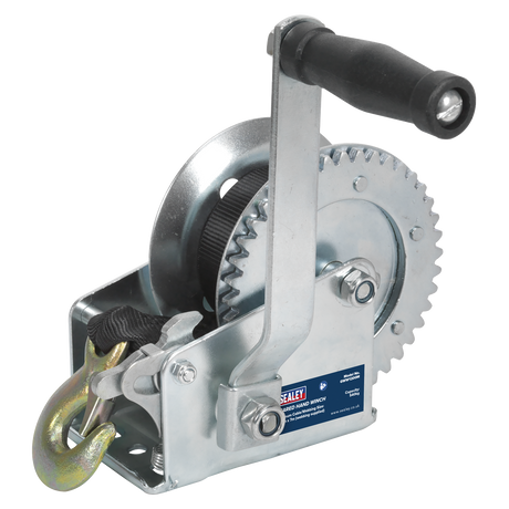 Sealey GWW1200M Geared Hand Winch with Webbing Strap 540kg Capacity