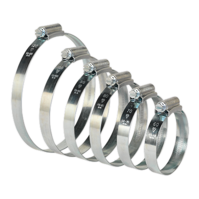 Sealey HCJ26A HI-GRIP® Zinc Plated Hose Clip Assortment 45-160mm 26pc