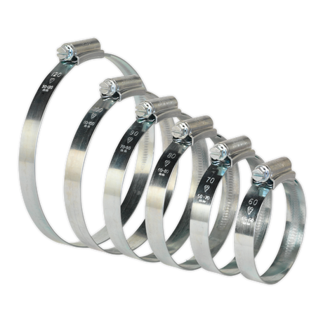 Sealey HCJ26A HI-GRIP® Zinc Plated Hose Clip Assortment 45-160mm 26pc