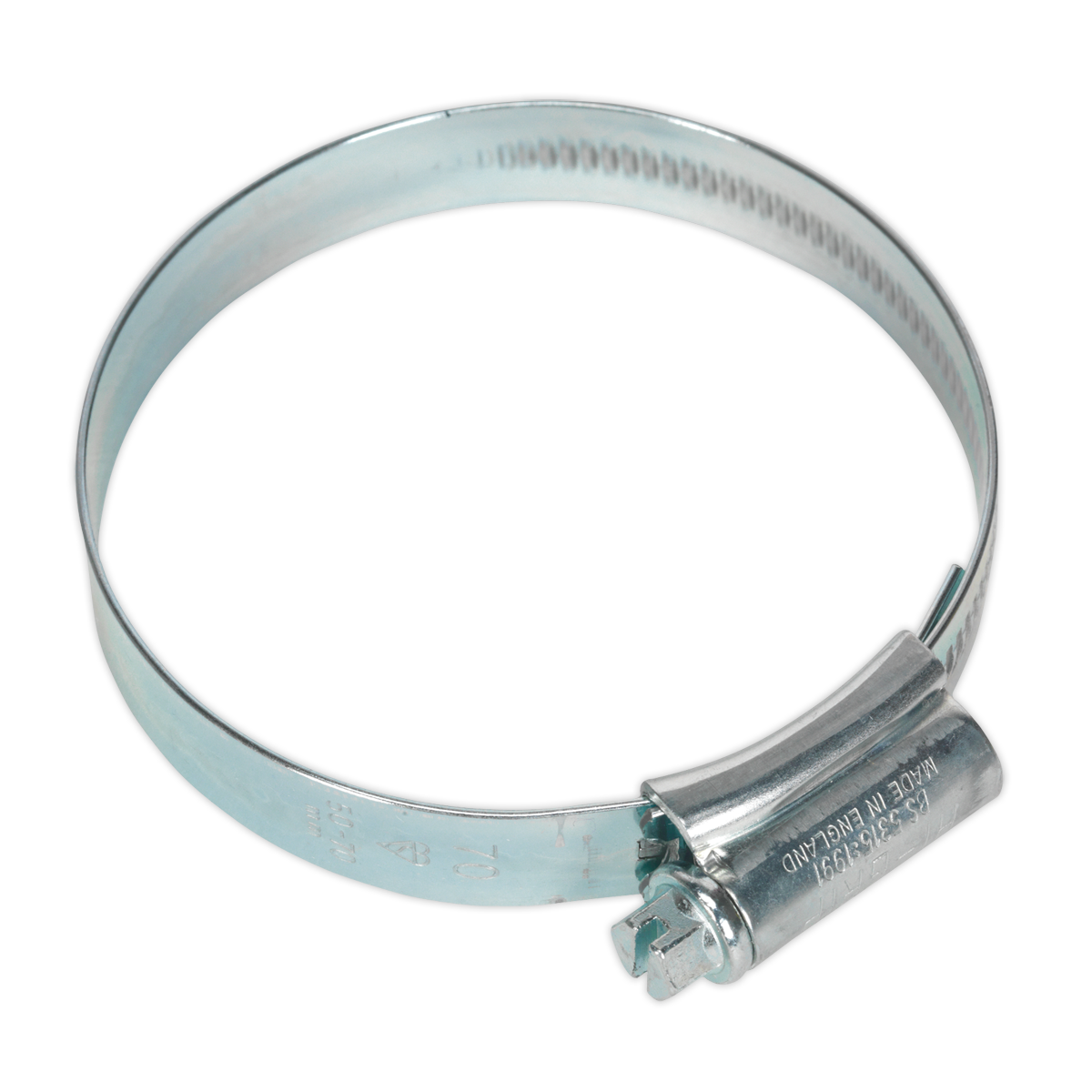 Sealey HCJ3 HI-GRIP® Zinc Plated Hose Clip 50-70mm - Pack of 10