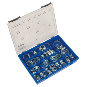 Sealey HCJ85AC HI-GRIP® Zinc Plated Hose Clip Assortment 9.5-55mm 81pc