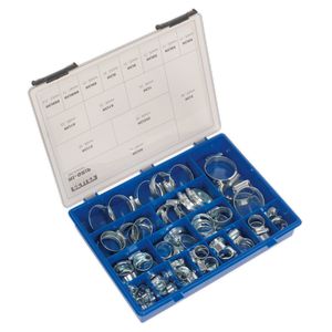 Sealey HCJ85AC HI-GRIP® Zinc Plated Hose Clip Assortment 9.5-55mm 81pc