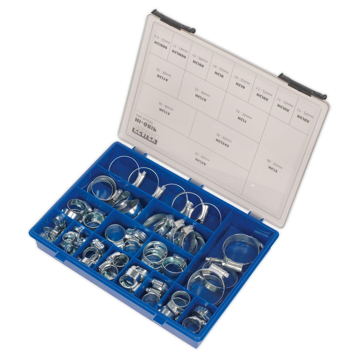 Sealey HCJ85AC HI-GRIP® Zinc Plated Hose Clip Assortment 9.5-55mm 81pc - additional view 2