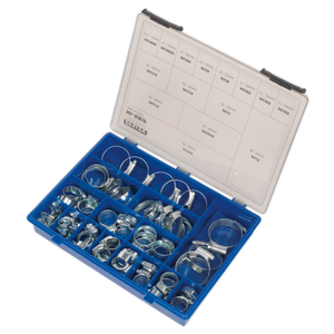 Sealey HCJ85AC HI-GRIP® Zinc Plated Hose Clip Assortment 9.5-55mm 81pc - additional view 2