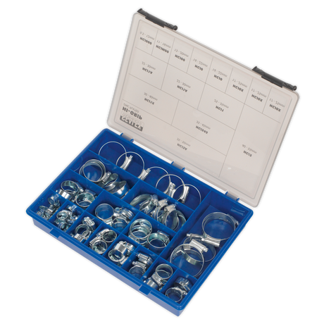 Sealey HCJ85AC HI-GRIP® Zinc Plated Hose Clip Assortment 9.5-55mm 81pc - additional view 2