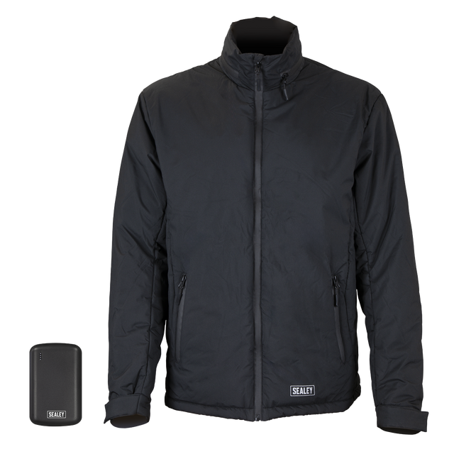 Sealey HJ02KIT 5V Heated Rain Jacket with Power Bank - Medium