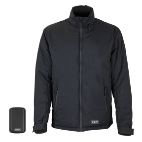 Sealey HJ03KIT 5V Heated Rain Jacket with Power Bank - Large