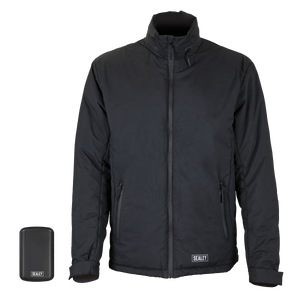 Sealey HJ03KIT 5V Heated Rain Jacket with Power Bank - Large
