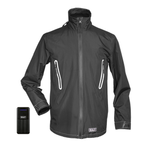Sealey HJ05KIT 5V Heated Rain Jacket with Power Bank 20Ah - Small