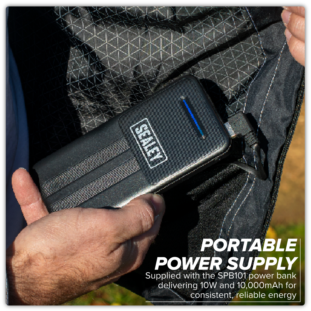 Sealey HJ06KIT 5V Heated Rain Jacket with Power Bank 20Ah - Medium - additional view 15