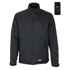 Sealey HJ07KIT 5V Heated Rain Jacket with Power Bank 20Ah - Large