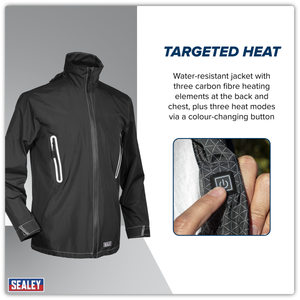 Sealey HJ08KIT 5V Heated Rain Jacket with Power Bank 20Ah - X-Large - additional view 18