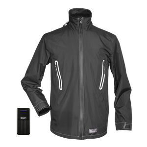 Sealey HJ08KIT 5V Heated Rain Jacket with Power Bank 20Ah - X-Large