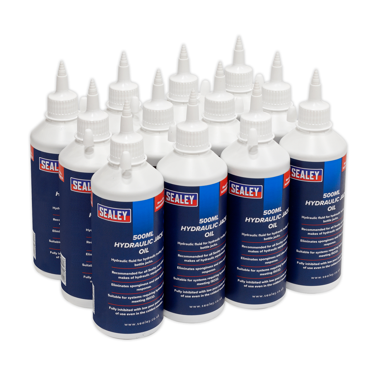 Sealey HJO/500ML Hydraulic Jack Oil 500ml - Pack of 12