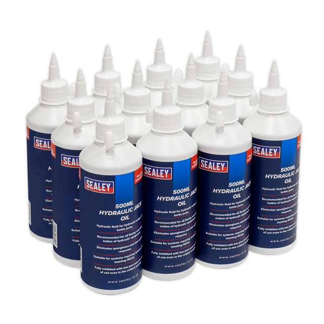 Sealey HJO/500ML Hydraulic Jack Oil 500ml - Pack of 12