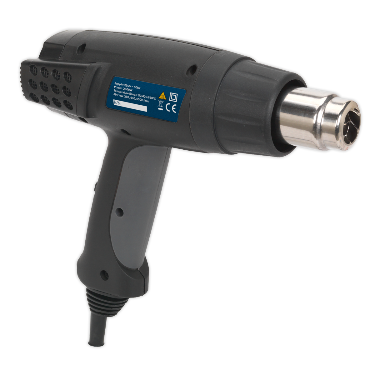 Sealey HS100 Premier 1800W 3-Speed Heat Gun 50/420/650ºC - additional view 5