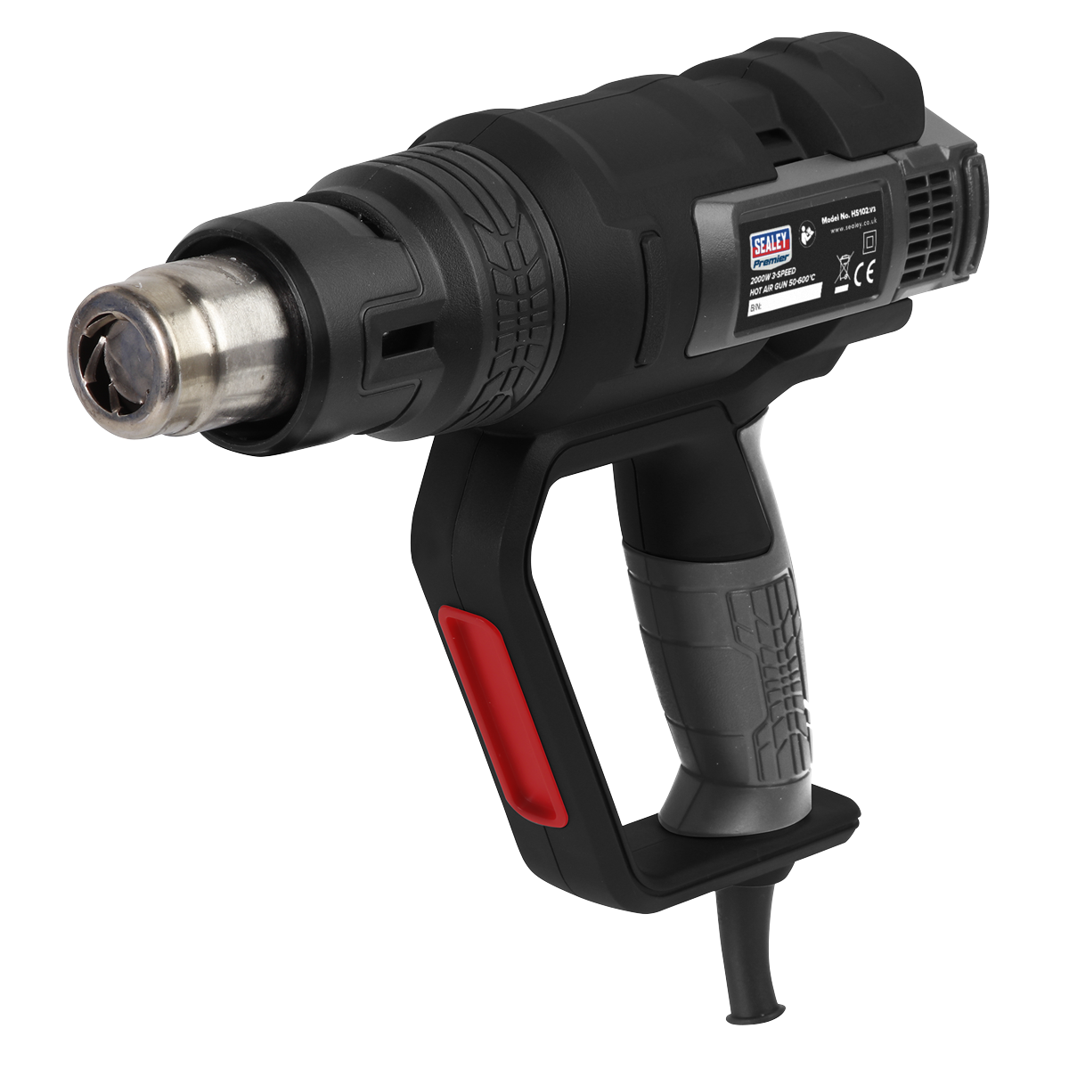 Sealey HS102 Premier 2000W 3-Speed Heat Gun 50-600°C