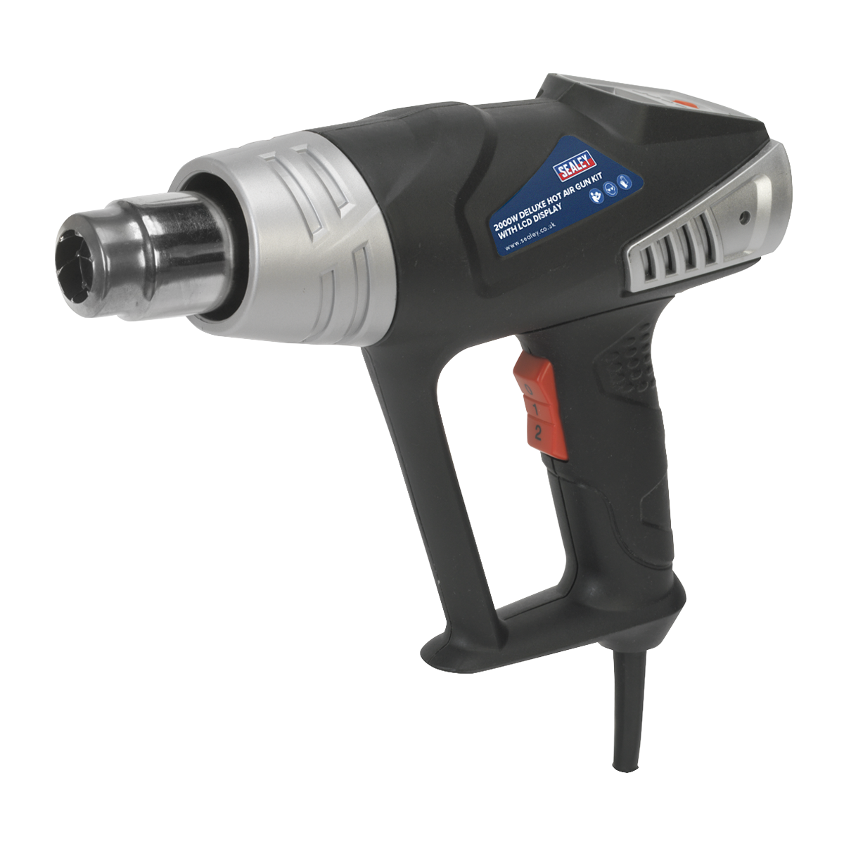 Sealey HS104K 2000W Deluxe Heat Gun Kit with LCD Display 80-600°C