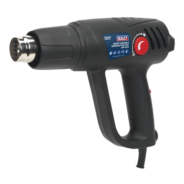 Sealey HS107K 2000W Variable Temperature Heat Gun Kit 50-450°C/90-600°C