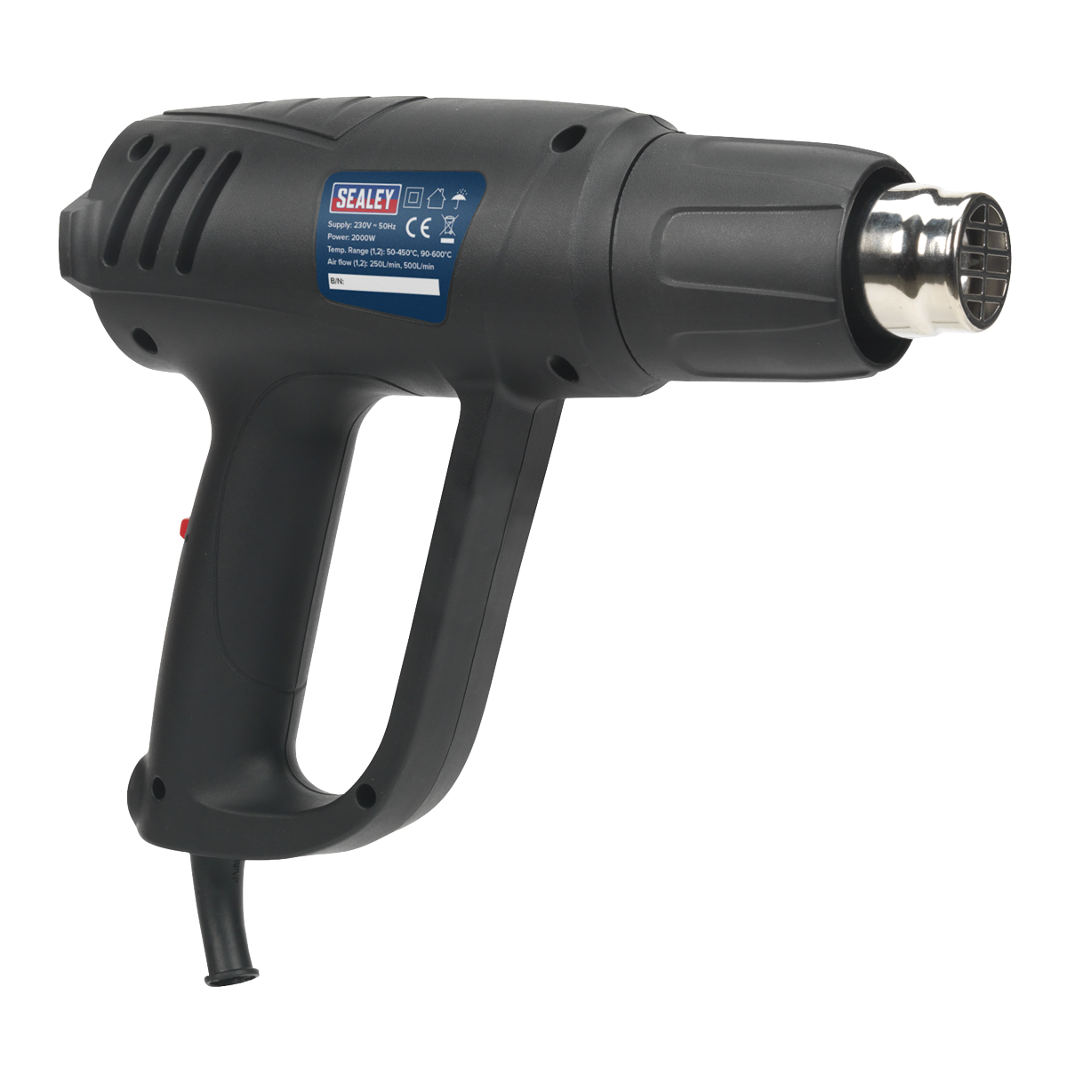 Sealey HS107K 2000W Variable Temperature Heat Gun Kit 50-450°C/90-600°C - additional view 2
