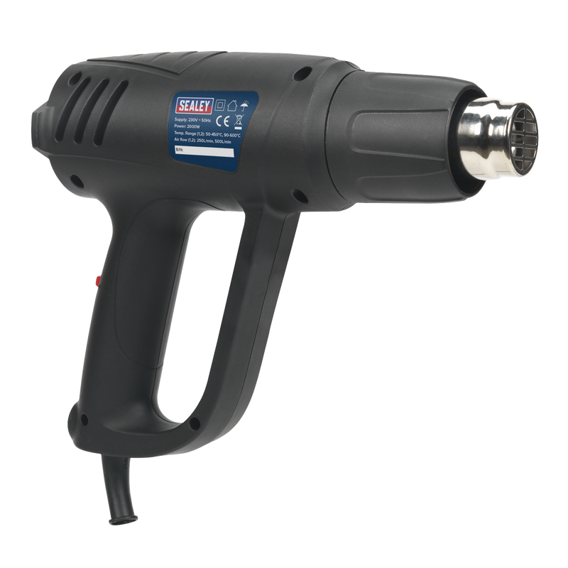 Sealey HS107K 2000W Variable Temperature Heat Gun Kit 50-450°C/90-600°C - additional view 2
