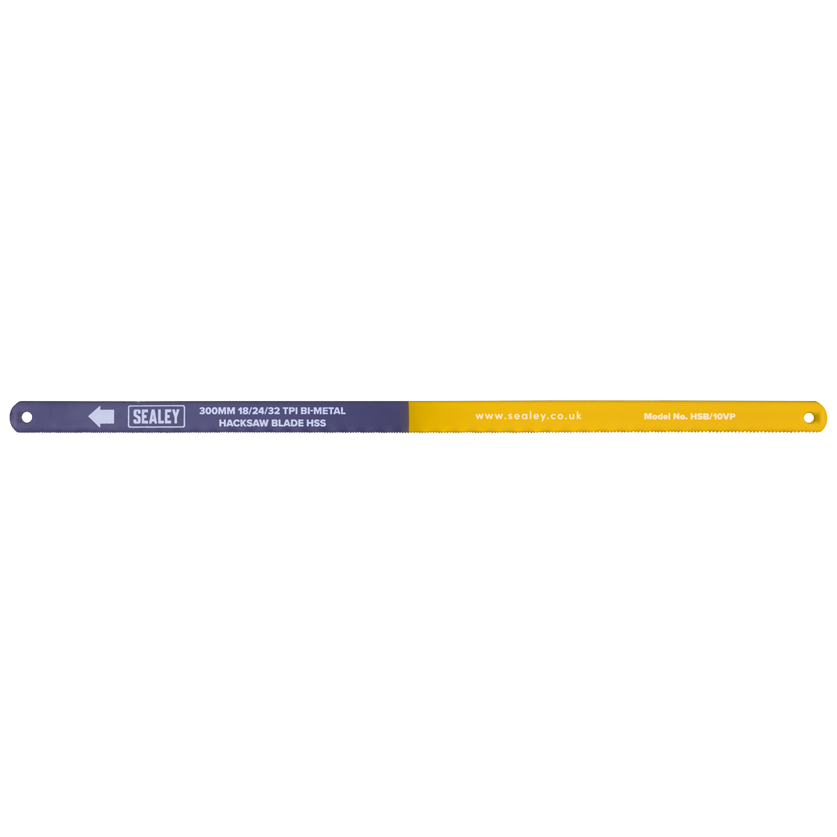 Sealey HSB/10VP Bi-Metal Hacksaw Blade 18/24/32tpi Vari-Pitch 300mm - Pack of 10 - additional view 3