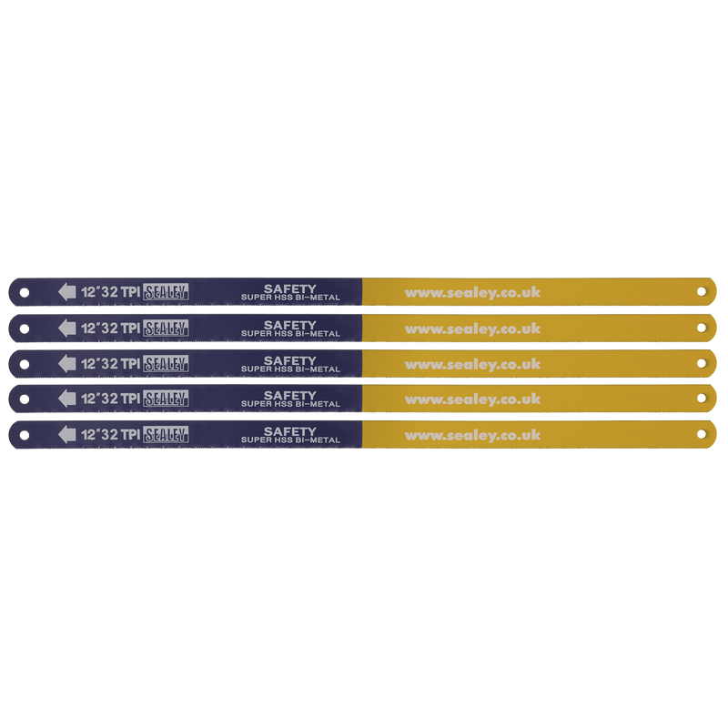 Sealey HSB0532 HSS Bi-Metal Hacksaw Blade 32tpi 300mm - Pack of 5 - additional view 2