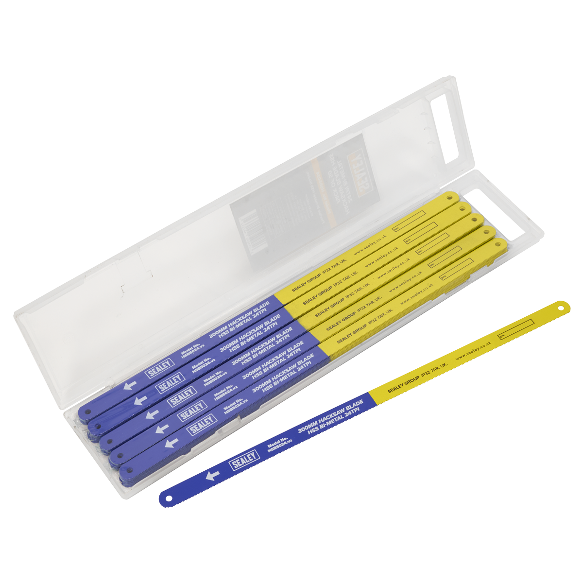 Sealey HSB5024 HSS Bi-Metal Hacksaw Blade 24tpi 300mm - Pack of 50