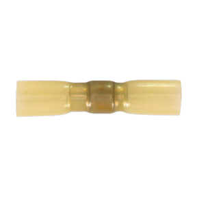 Sealey HSSB25Y Heat Shrink Butt Connector with Crimp & Solder, Yellow - Pack of 25