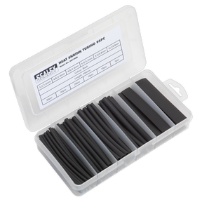 Sealey HST100B Heat Shrink Tubing Assortment 100mm 95pc - Black